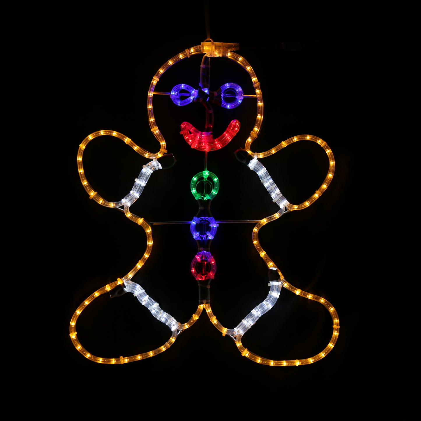 Omino di pan di zenzero - Luce natalizia da esterno - 90x110 cm