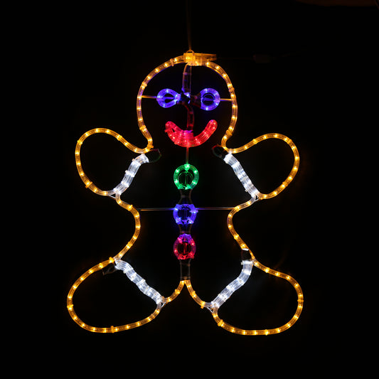 Gingerbread Man - Outdoor Christmas Light - 55x67 cm