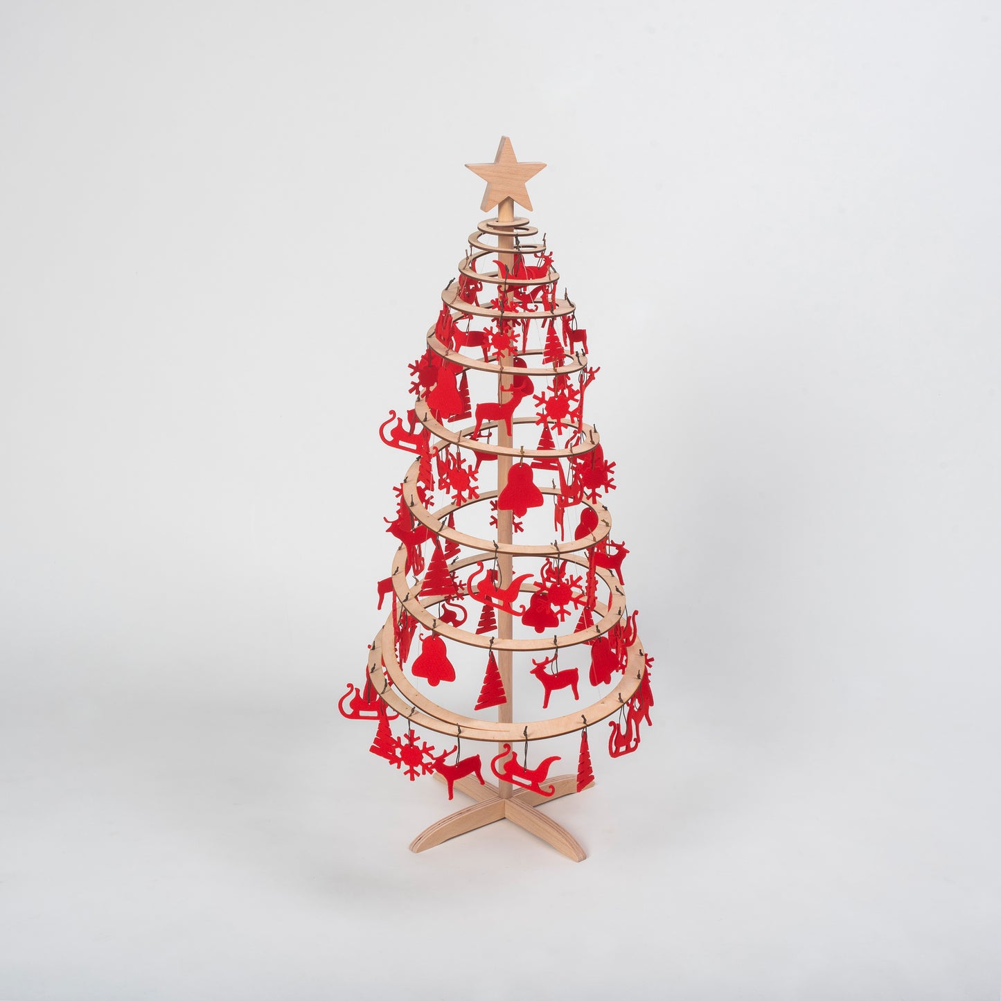 Small oval felt decoration set - Santa's Light Shop