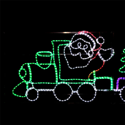 Il Treno di Babbo Natale - luci natalizie da esterno - 78x258cm