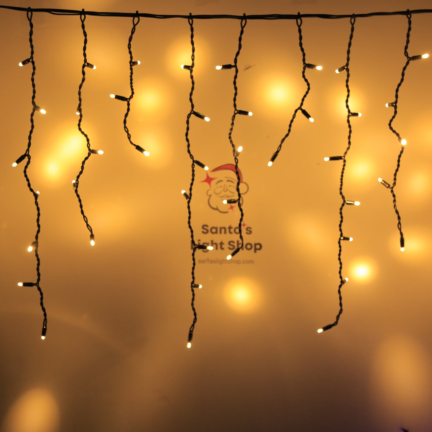 Stringa di luci per ghiaccioli da 10 metri. 480 LED bianco caldo