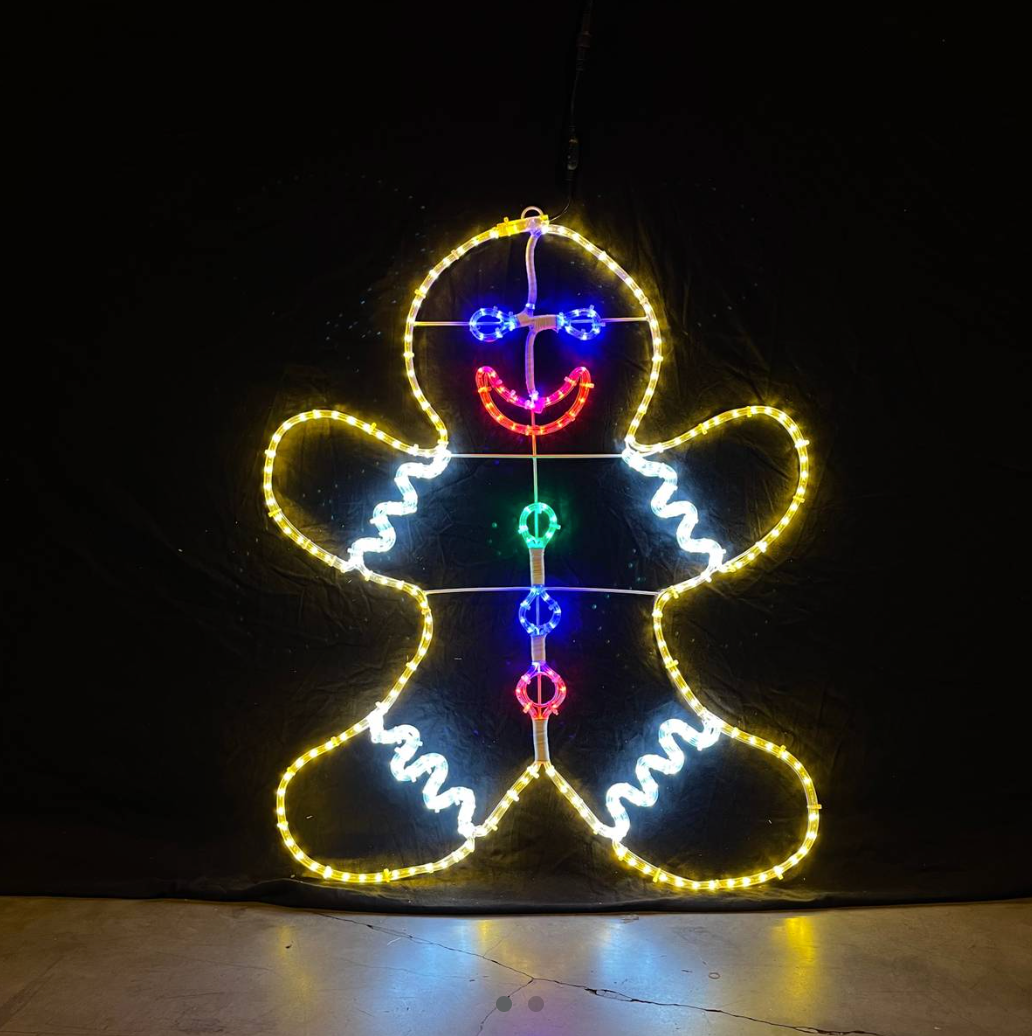 Gingerbread Man - Outdoor Christmas Light - 55x67 cm