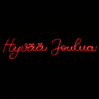 Motivo LED - Hyvää Joulua - cartello rosso