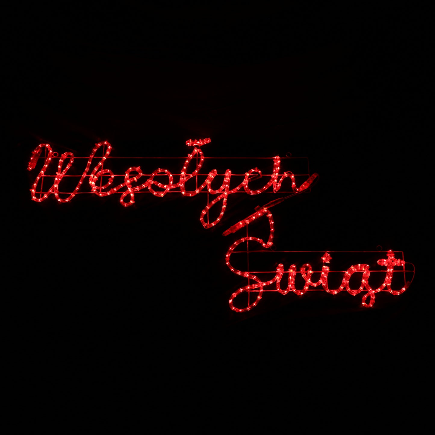 Insegna a LED Wesołych Świąt - 44x173 cm - Luci natalizie da esterno