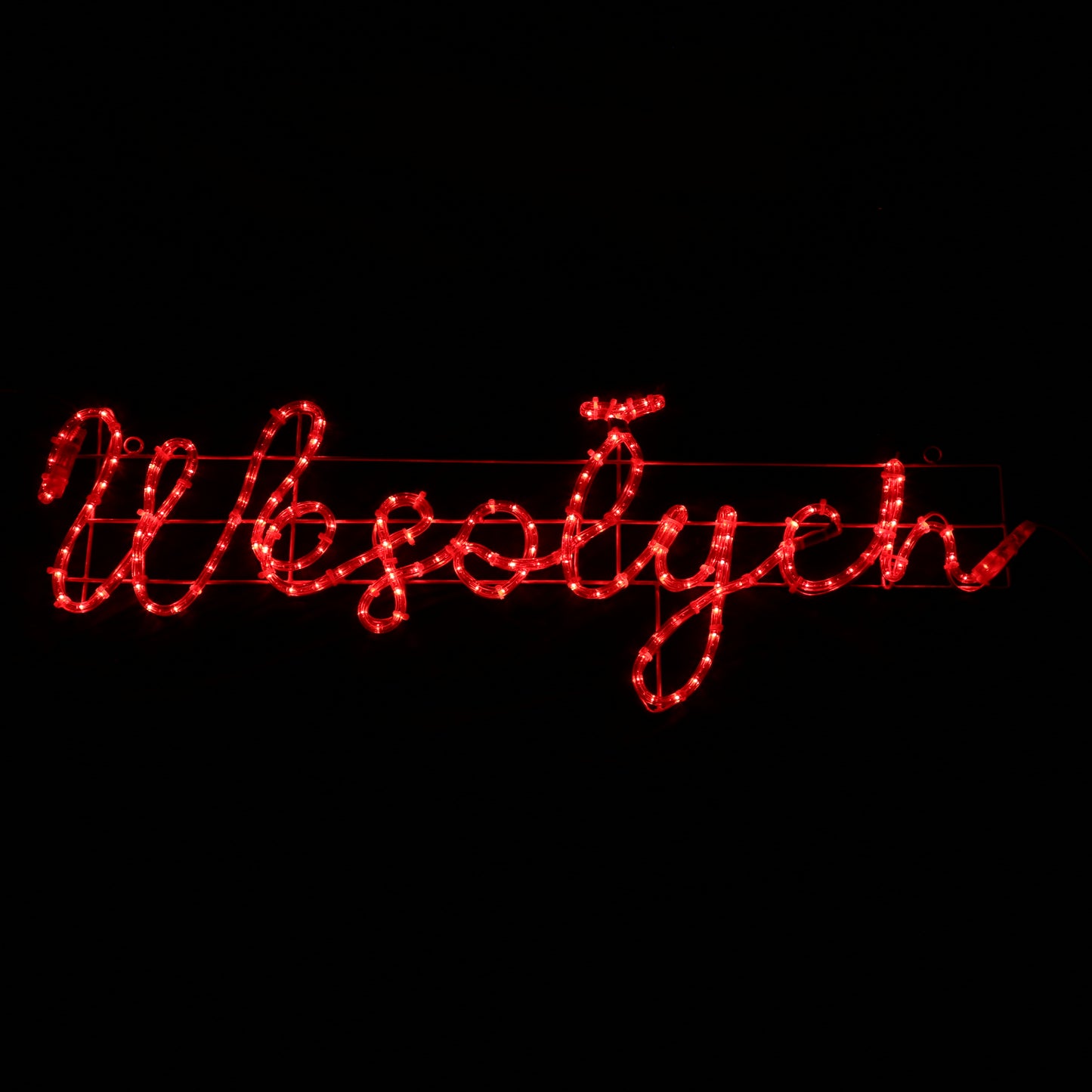 Insegna a LED Wesołych Świąt - 44x173 cm - Luci natalizie da esterno