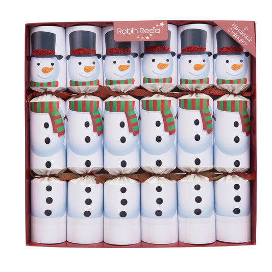 6 pezzi Crackers natalizi - 30 cm - Snowmen