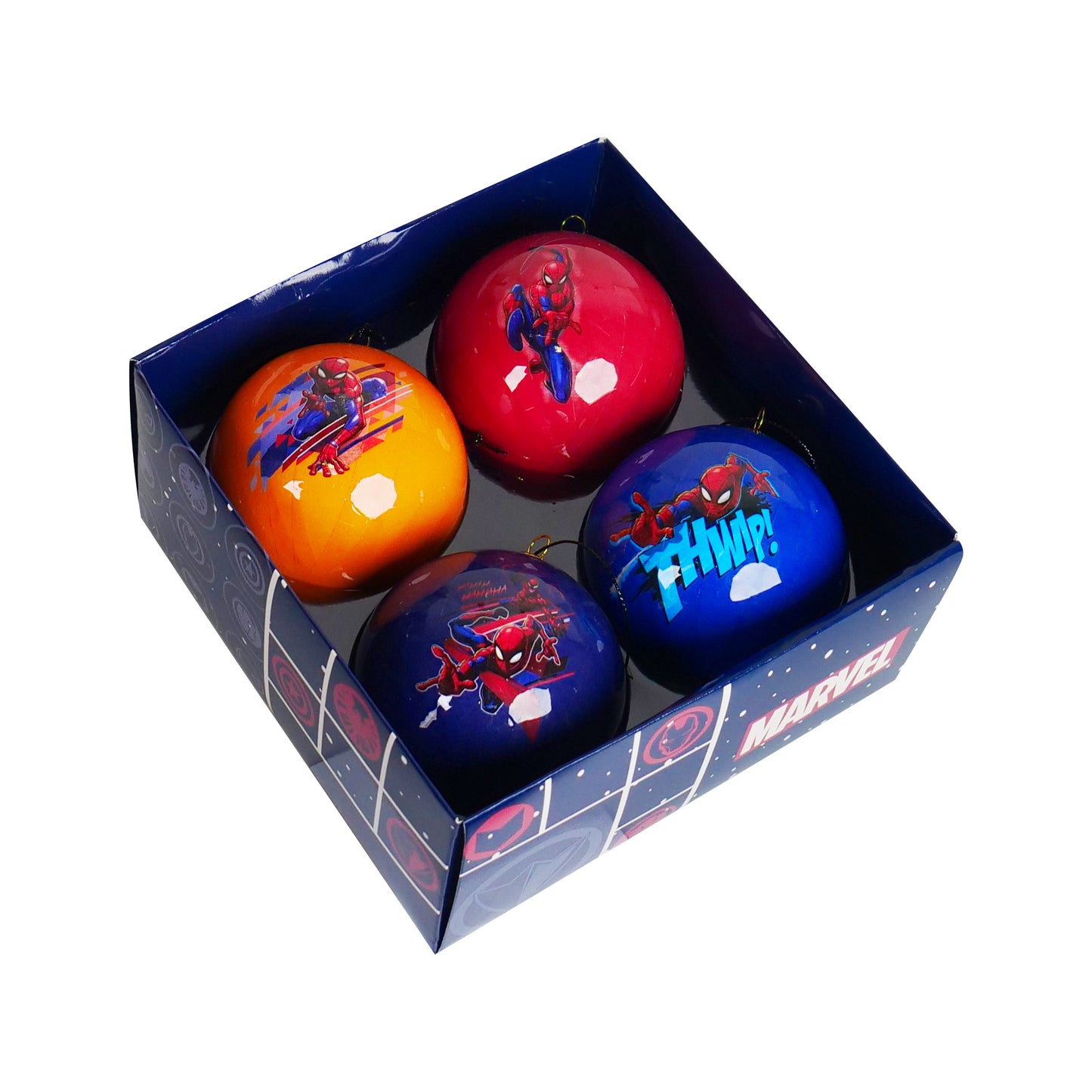 Palle di Natale di Spiderman - set da 4