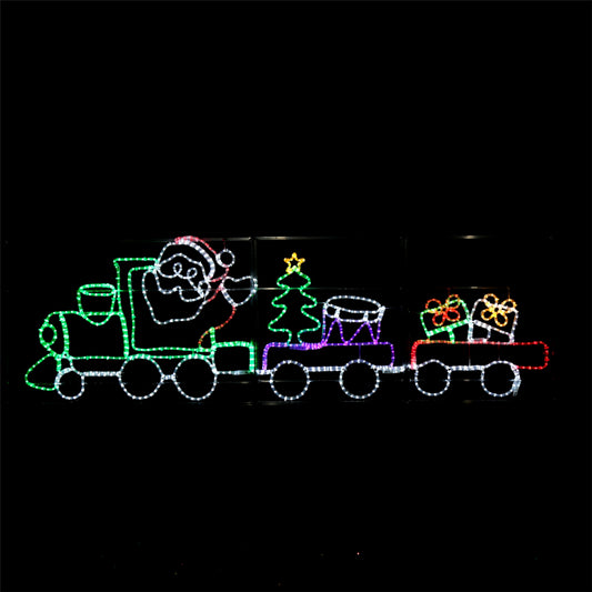 Il Treno di Babbo Natale - luci natalizie da esterno - 78x258cm