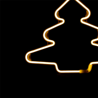 Albero di Natale neon 52x43 cm - Bianco caldo