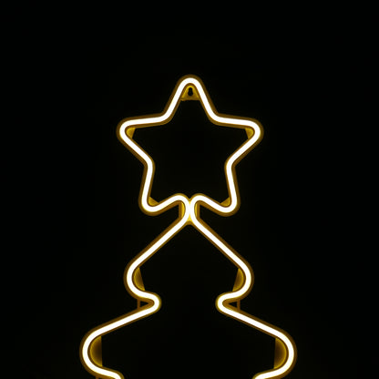 Albero di Natale neon 52x43 cm - Bianco caldo