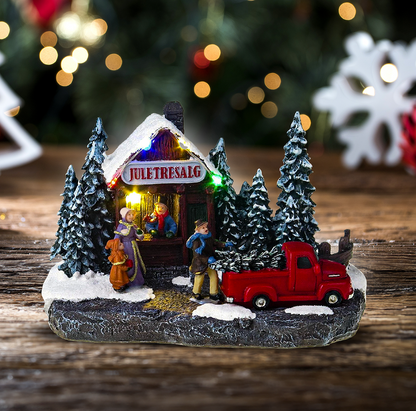 Bancarella dell'albero di Natale - Scena del villaggio di Natale