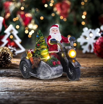 Babbo Natale in moto con sidecar - Villaggio di Natale