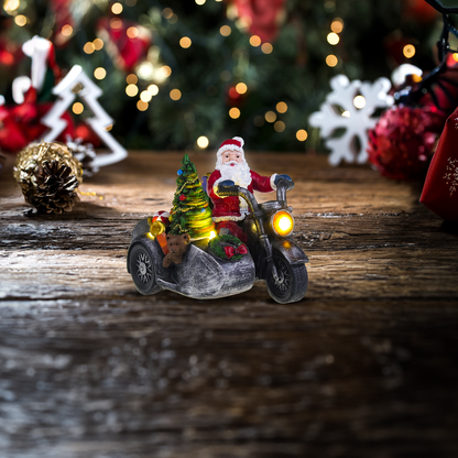 Babbo Natale in moto con sidecar - Villaggio di Natale