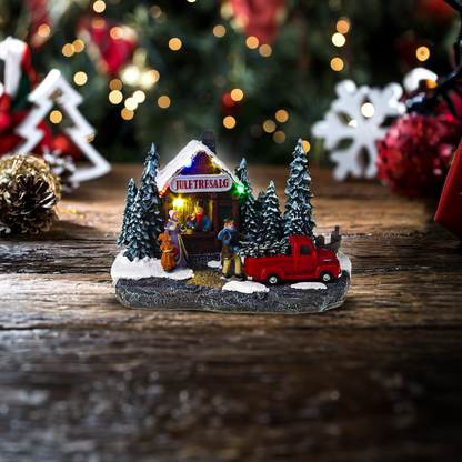 Bancarella dell'albero di Natale - Scena del villaggio di Natale