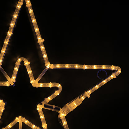 Luce Natalizia 2 Stelle 57x55 - LED da esterno